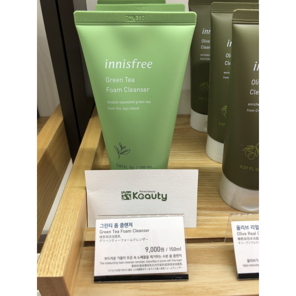 Sữa rửa mặt trà xanh Innisfree Green tea foam cleanser