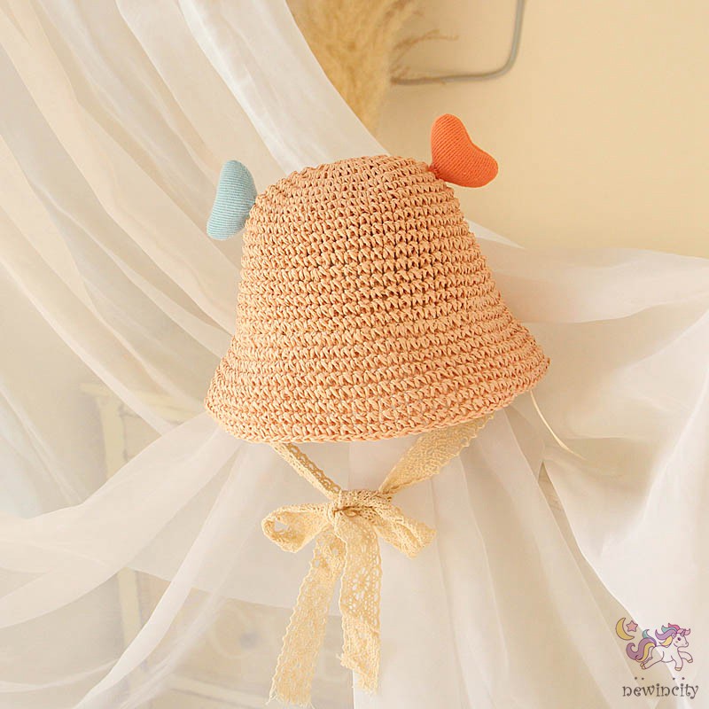 Mũ cói đi biển thoáng khí thời trang Hàn Quốc cho bé