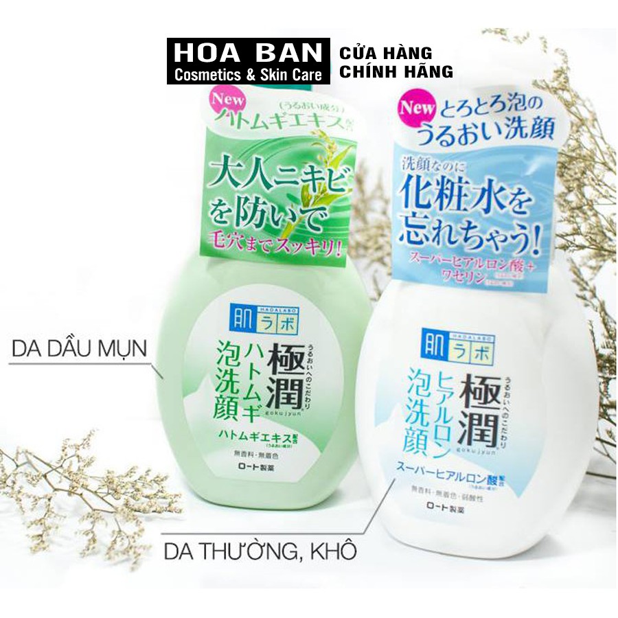 Sữa rửa mặt tạo bọt Hada Labo Gokujyun Foaming Cleanser 160ml