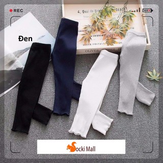 Quần legging bé gái, thun gân co giãn nhiều cho bé thoải mái, năng động (Màu Đen)