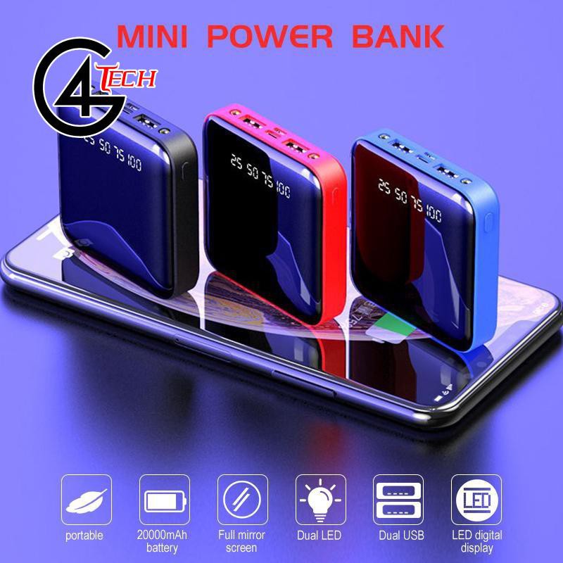 Pin Sạc Dự Phòng 10000mAh Polymer mini nhỏ gọn tiện lợi kiểu dáng vuông cầm theo sạc nhanh, tương thích mọi điện thoại