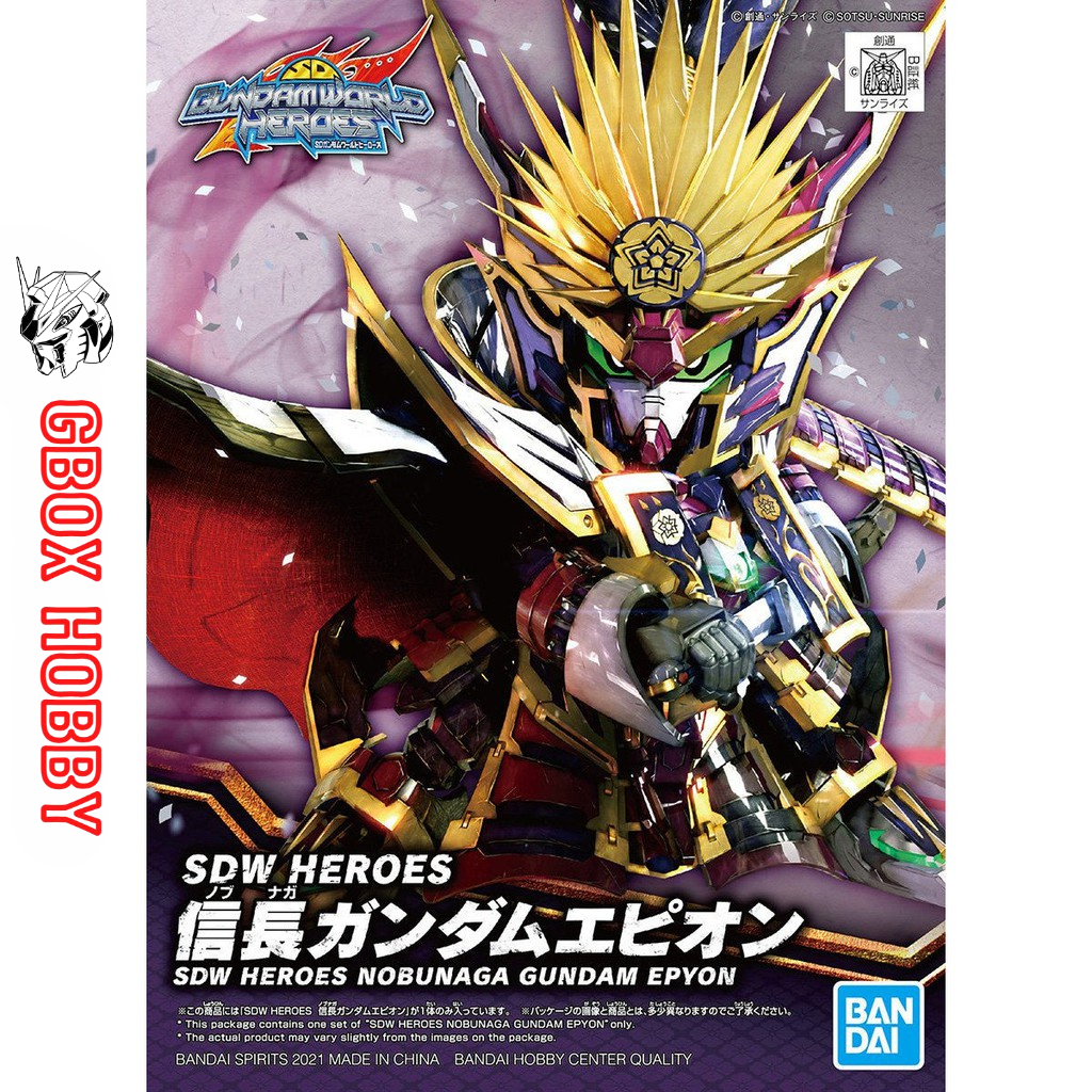 Gundam SDW Heroes Nobunaga Gundam Epyon Bandai SD 02 Mô hình nhựa lắp ráp
