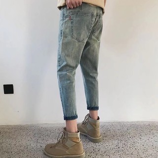 YIMUQI quần baggy đen trơn mã K201 màu đen