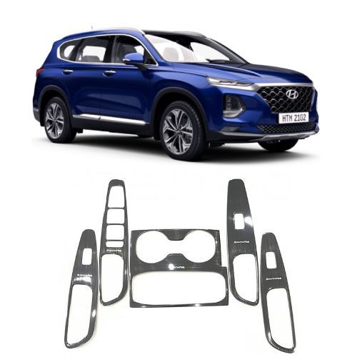 Ốp Nội Thất Titan Xe SANTAFE 2019 2020 2021, bộ sản phẩm gồm 5 chi tiết
