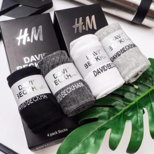 [HỘP 4 ĐÔI] TẤT NAM NỮ CỔ NGẮN HM DAVID BECKHAM HÀNG SIÊU XỊN