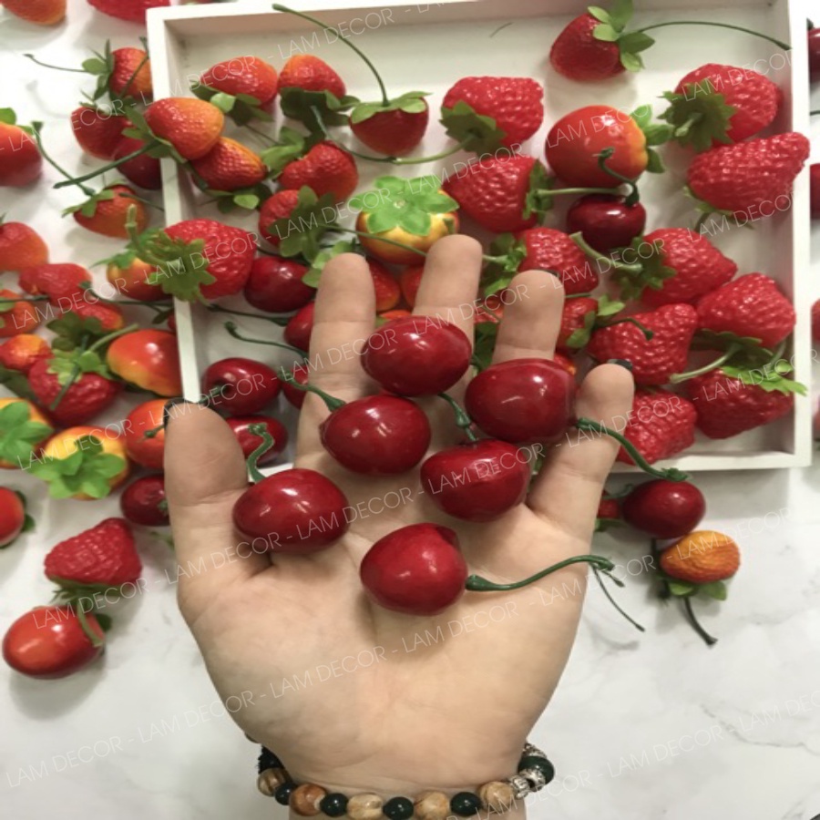 Quả Cherry Nhựa Trang Trí Siêu Xinh