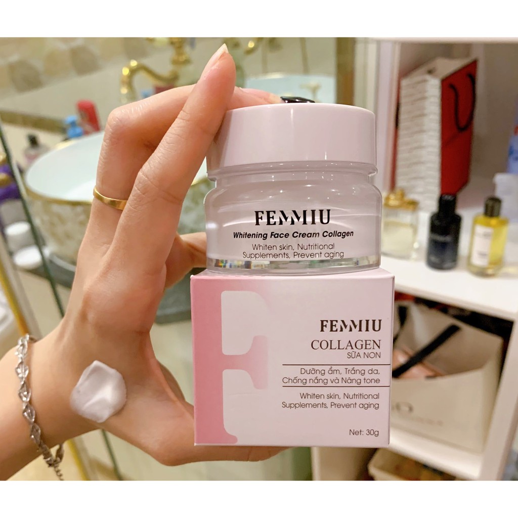 Kem Face CollaGen Sữa Non Femmiu Da Trắng Nõn - Hiệu Quả Sau 7 ngày [ Mẫu Mới Chính Hãng ]