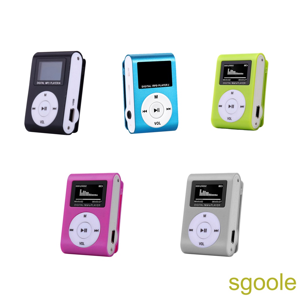 Running Sport Mini MP3 USB Clip MP3 Player LCD Screen Support Micro SD TF Card Stylish Design Portable