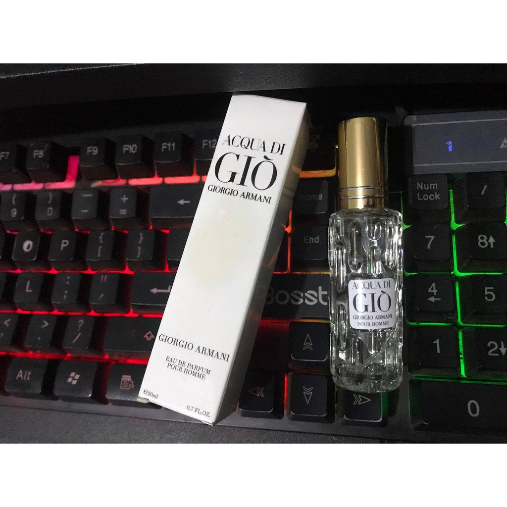 Nước hoa mini Gio trắng nam 20ml dạng chai xịt- Mùi AcQua Di Gio Trắng