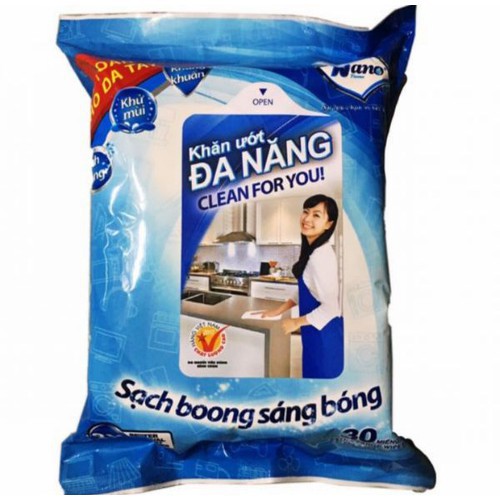 Khăn ướt đa năng Nano 30 tờ