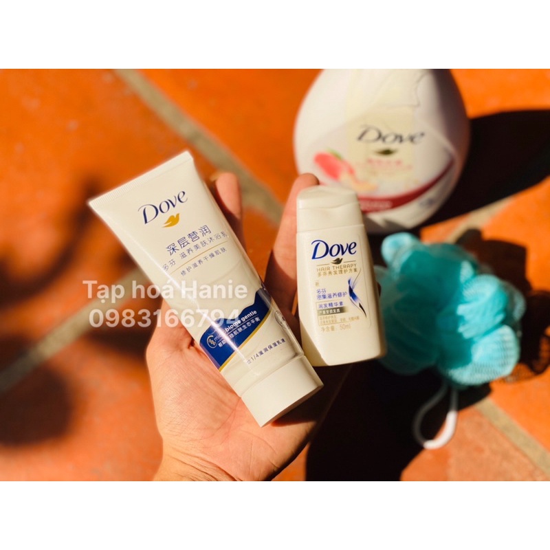 SET SỮA TẮM ĐÀO DOVE MUA 1 ĐƯỢC 4