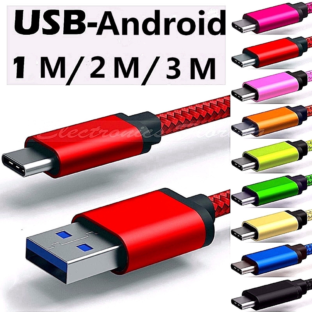 Cáp sạc bện sợi nylon dài 1m / 2m / 3m cổng Micro USB