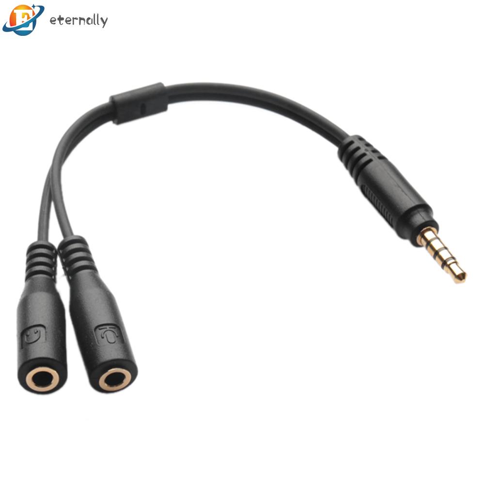 Dây cáp chữ Y chuyển đổi từ 1 giác cắm 3.5mm sang 2 đầu cắm TRRS
