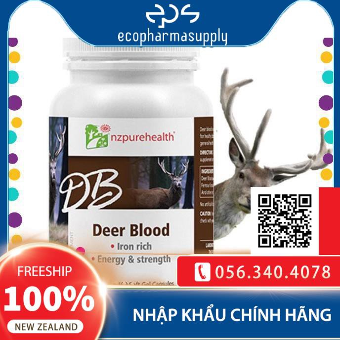 [Chính Hãng - NZPureHealth] Nzpurehealth Deer Blood  Viên bổ máu, bổ sắt từ Máu hươu(100 viên) | BigBuy360 - bigbuy360.vn
