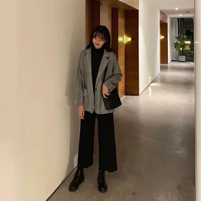Blazer kẻ sọc style korea