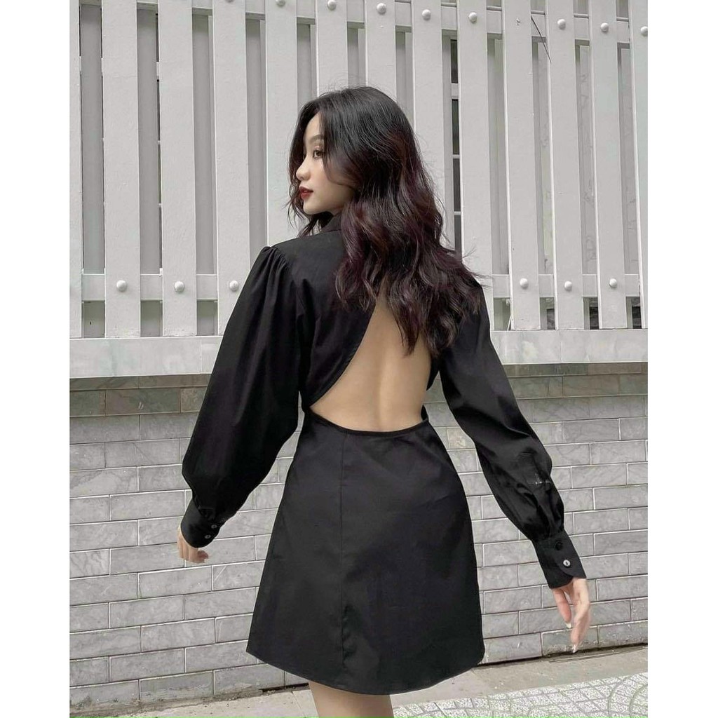 (CLIP THẬT) Đầm sơ mi hở lưng Cactus | BigBuy360 - bigbuy360.vn