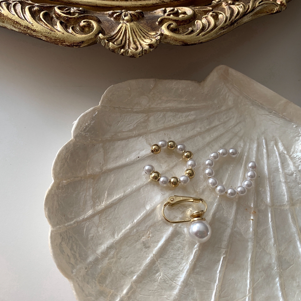 Bộ 3 Khuyên Tai Đính Ngọc Trai Nhân Tạo Sang Trọng Cho Nữ