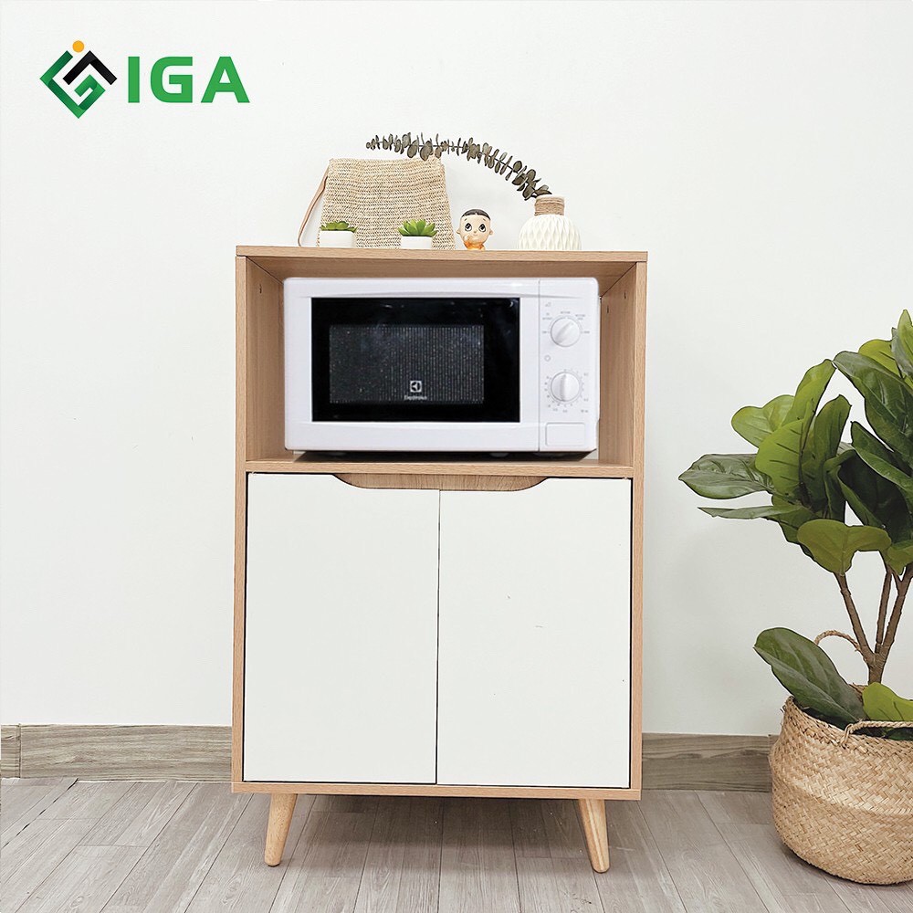 Kệ lò vi sóng kết hợp tủ đựng đồ thông minh thương hiệu IGA -GP118.41