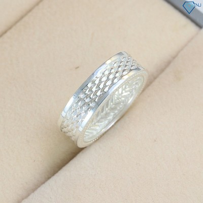 Nhẫn bạc nam tròn vảy rồng cá tính NNA0253 - Trang sức TNJ