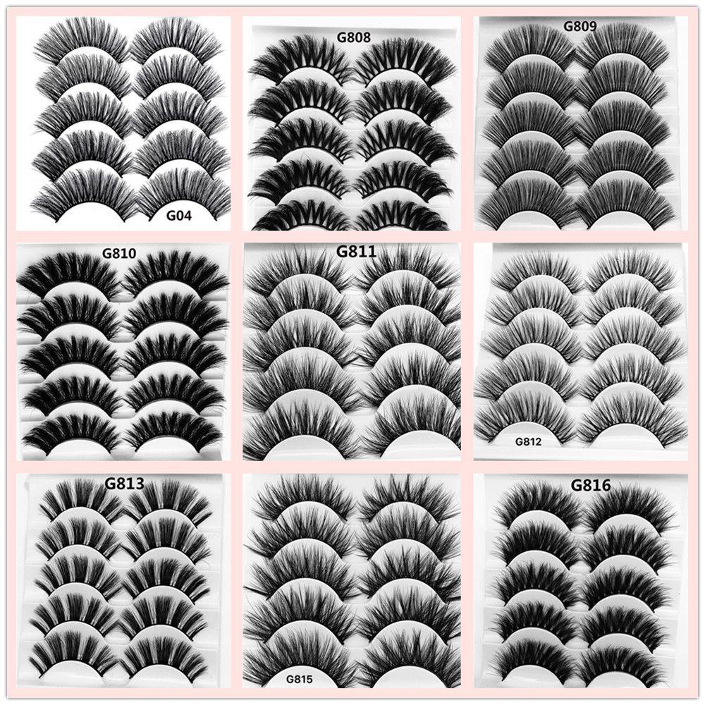 Bộ 5 Cặp Lông Mi Giả 3D Handmade Thời Trang Dành Cho Nữ