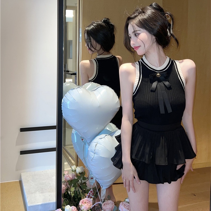 Áo Dệt Kim Sát Nách Cổ Tròn Dáng Ôm Thời Trang