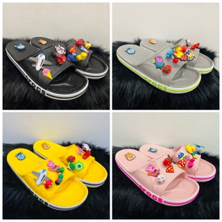 Dép lê cross quai ngang tặng 12 stick+ hộp