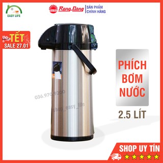 Phích bơm rạng đông 2.5 lít thân inox cao cấp