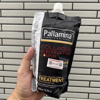 DẦU HẤP Ủ TÓC PALLAMINA COLLAGEN KERATIN COMPLEX PHỤC HỒI, SIÊU MỀM MƯỢT GIẢM GÃY RỤNG TÚI 500ML