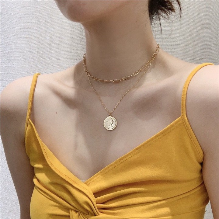 ( Shop uy tín ) ( HOT NEW ) Dây Chuyền Hợp Kim Mạ Vàng / Bạc Thời Trang Dành Cho Nam Và Nữ MM222 MM222