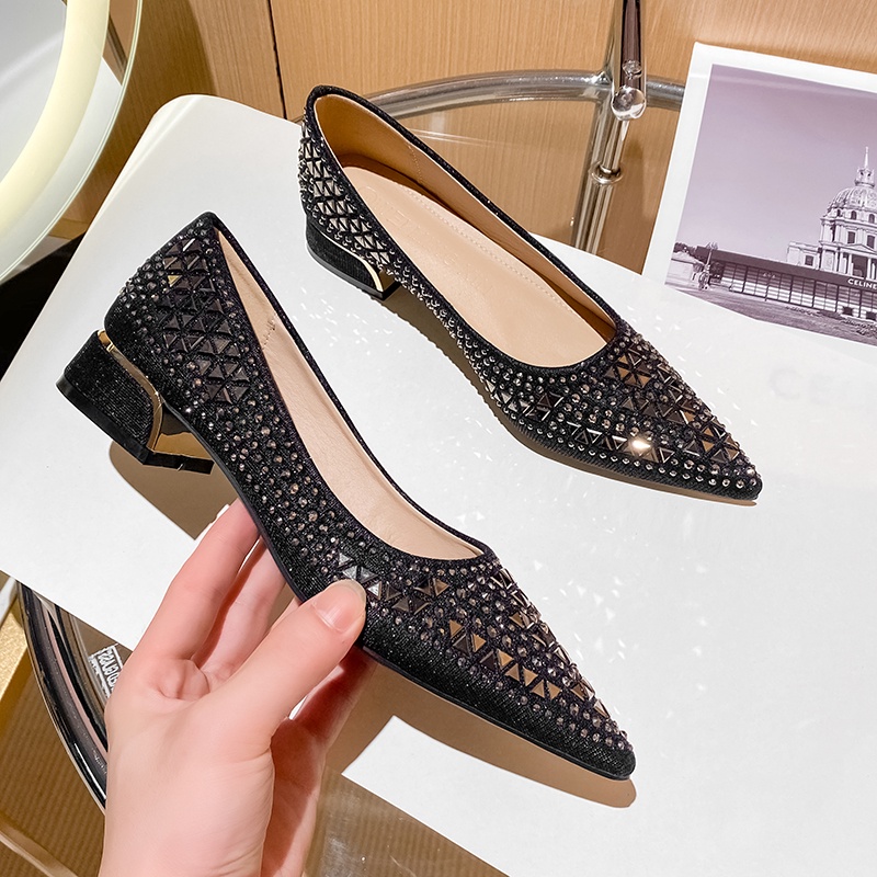 Giày Cao Gót Mũi Nhọn Đế Dày Thời Trang Cho Nữ