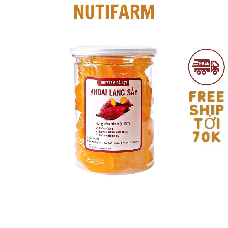 Khoai lang sấy dẻo, củ khoai lang sâm 500gr NutiFarm rau củ sấy đặc sản đà lạt