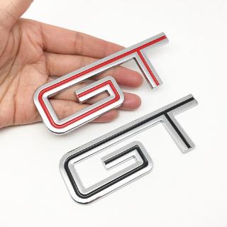 Kiểu dáng xe hơi ❥ ❈ kim loại GT Logo Biểu tượng Huy hiệu cốp sau Nhãn dán Decal Dán cho BMW X6 X5 cho Ford Mustang Focus cho Peugeot