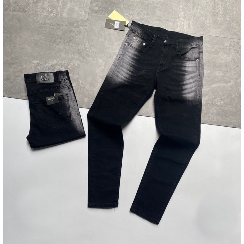 Quần Jean loang xám đen cực chất - Quần bò nam khoá gối | BigBuy360 - bigbuy360.vn