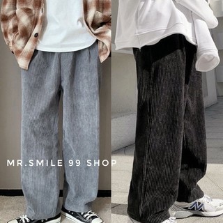 QUẦN BAGGY NHUNG TĂM GEN Z FORM RỘNG UNISEX HOT TREND STREET STYLE MR SMILE 99 SHOP