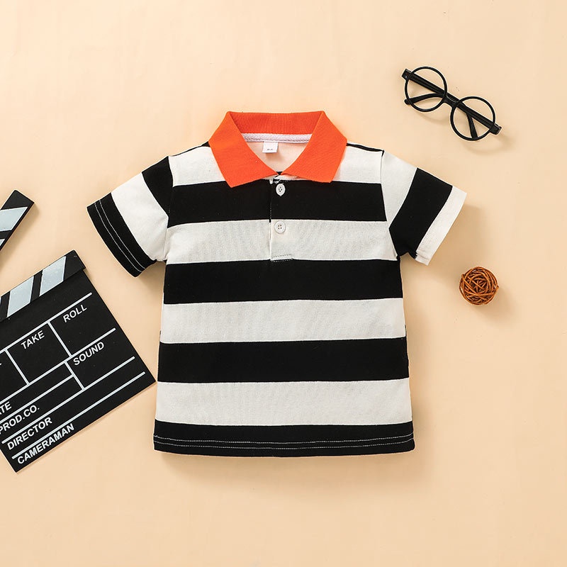 Bộ Đồ Quần Áo 2 Mảnh Gồm Áo Thun Tay Ngắn Và Quần Short Họa Tiết Hoạt Hình Dành Cho Bé Trai 1-5 Tuổi