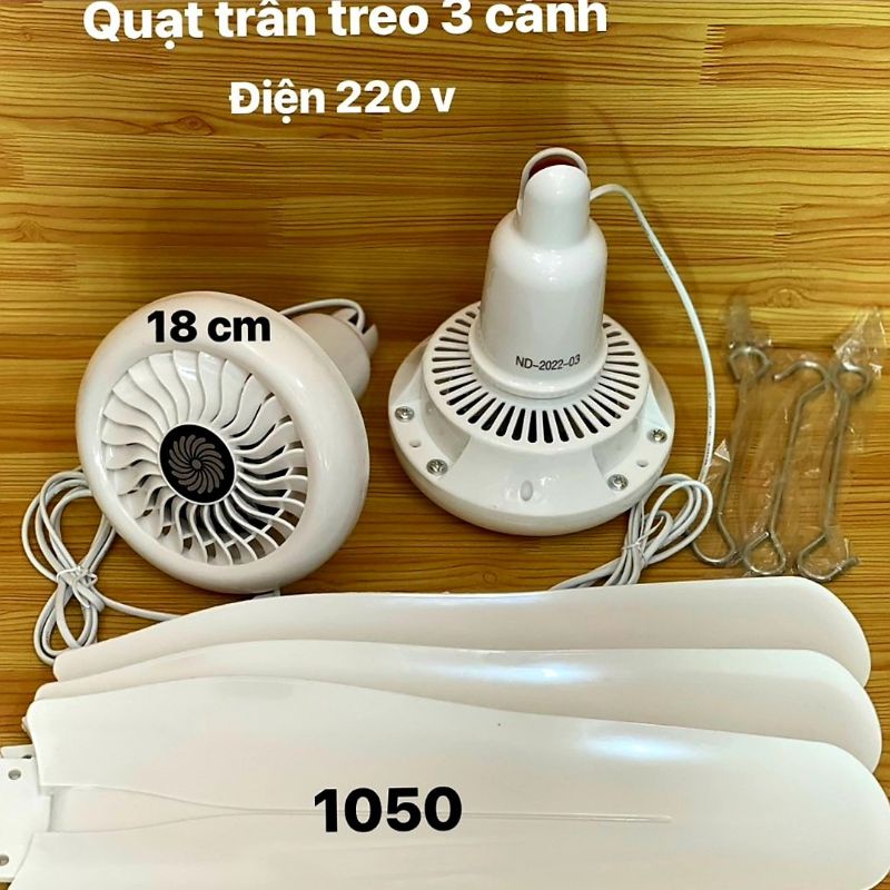 QUẠT TRẦN MINI 3 CÁNH NHỰA