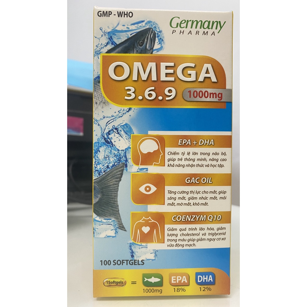 Bổ Sung Dầu cá Omega 369 Giúp Hệ Tim Mạch Khỏe Mạnh,Phát Triển Trí Não,Thị Lực
