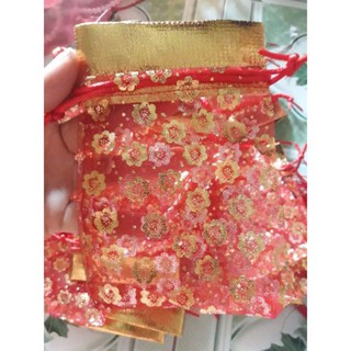 10 Túi lộc đỏ kích thước 10x13cm dùng đựng vòng, gạo muối đầu năm