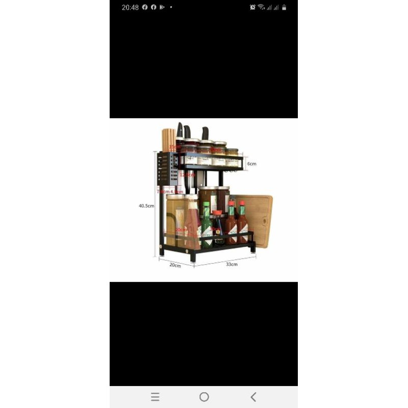 Kệ gia vị dắt 2 tầng siêu chắc