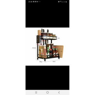 Kệ gia vị dắt 2 tầng siêu chắc