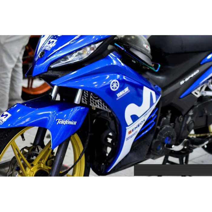 Tem trùm exciter 135 ♦FREESHIP♦ xanh trắng movistar, độ team decal xe ex dán đời 2011-2014