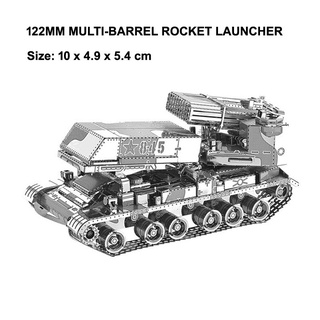 Mô hình thép 3d bằng kim loại xe 122mm mutil-barrel rocket launcher