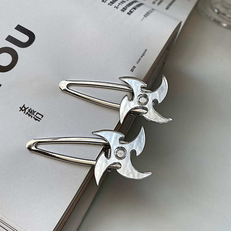Kẹp tóc 22649 bằng kim loại thiết kế hình cối xay gió phong cách Hàn Quốc sang trọng