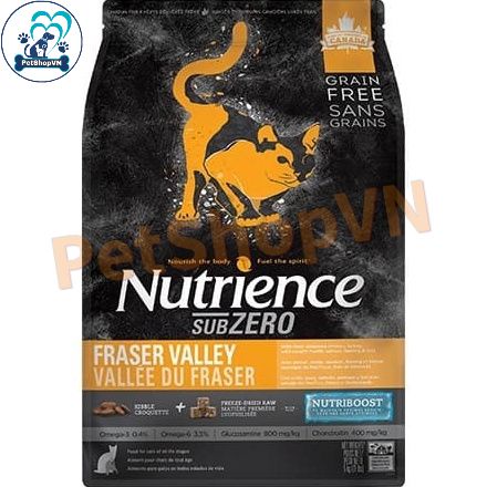 Thức Ăn Hạt Cho Mèo Nutrience Subzero Bao 5kg - Thịt Gà, Cá Hồi, Cá Tuyết, Rau Củ, Trái Cây Tự Nhiên