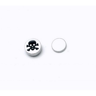 Bộ 2 bông tai nam châm hình đầu lâu 8mm BNC08 (màu bạc) - Muasamhot1208