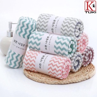 [Kẻ sọc] Khăn mặt xuất Hàn, kích thước 50x30cm - siêu mềm mịn, siêu thấm hút