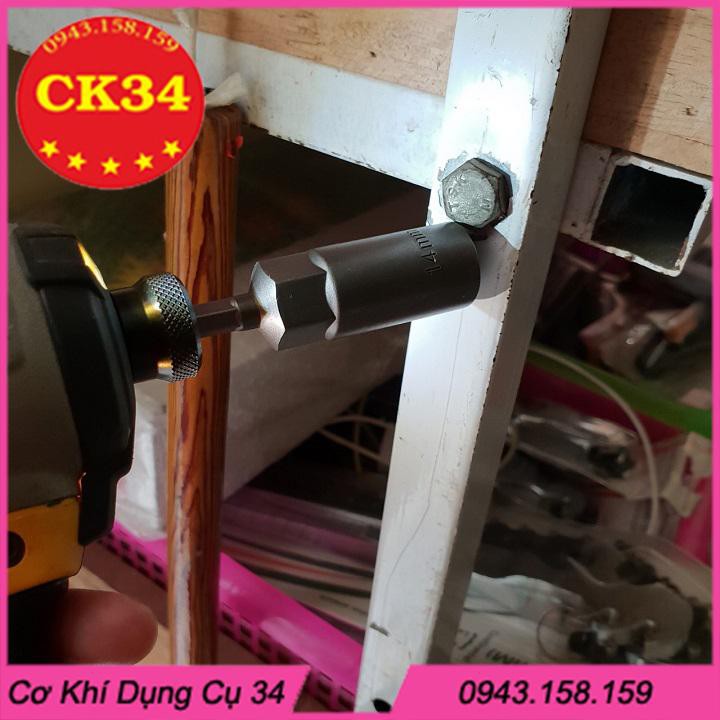 Đầu chụp, chụp bulong sâu lòng dài 80mm cho khoan máy bán vít 6mm - 19mm chuôi lục giác