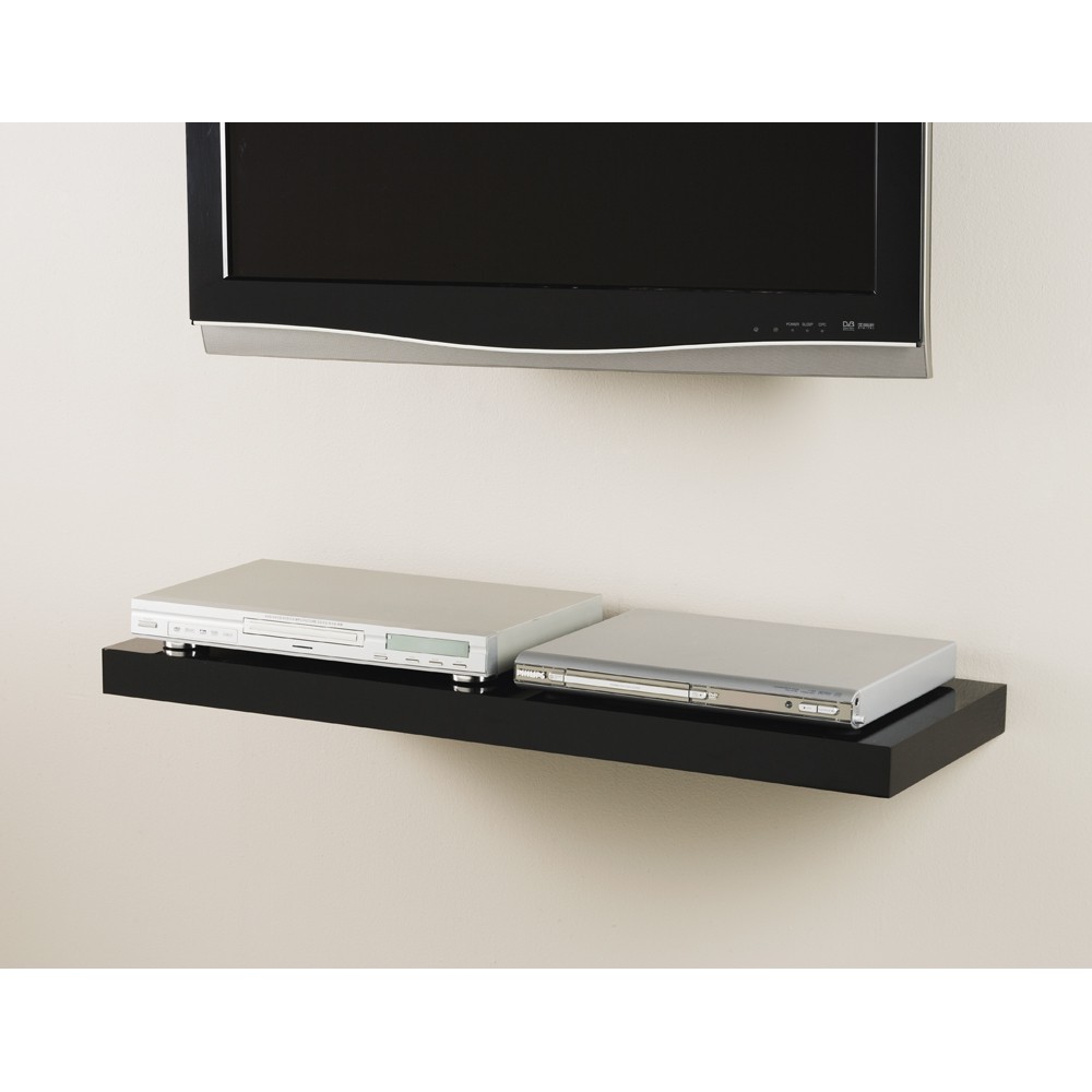 Kệ treo tường 1 thanh gỗ hộp dài 100cm sâu 24cm dày 3,5cm khung thép phía trong chắc chắn thẩm mỹ (Đen) đa năng | BigBuy360 - bigbuy360.vn