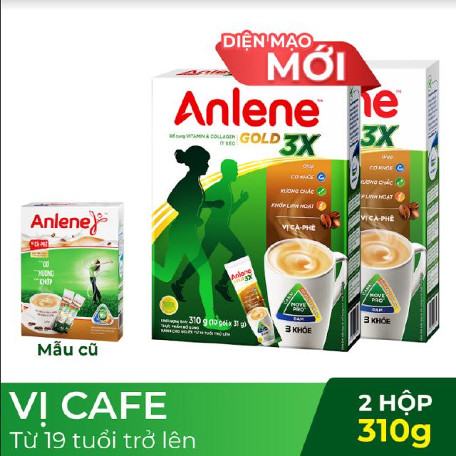 Combo 2 Hộp Sữa Bột Anlene Movemax Hương Cà phê 310g/hộp