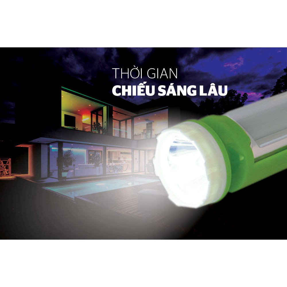 Đèn pin tích điện đa năng Sunhouse SHE-4200,12 mắt LED siêu sáng, đèn pin sạc cầm tay 2 chức năng